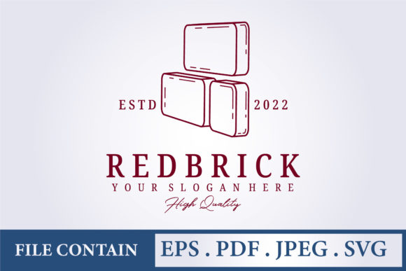 3D Line Art Bricks for Bricklayer Logo