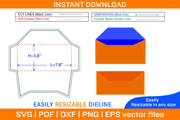 Creative Envelope Die Cut Template and 3: A Versatile Solution for Custom Box Creation