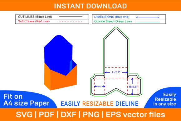 Gift Box Envelope Type Die Cut Template: A Creative Solution for Custom Packaging