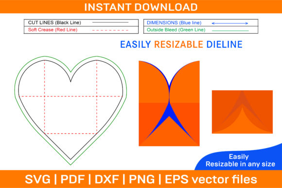 Heart Shaped Envelope Dieline Template a: A Creative Tool for Custom Packaging