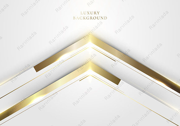 Luxury 3D Gold Arrow Template Design