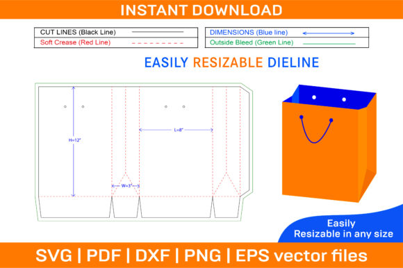 Luxury Paper Shopping Bag Dieline Templa: A Comprehensive Guide to Custom Packaging Solutions