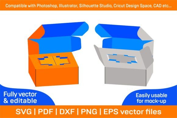 Mobile Box Dieline Template and 3D Box for Creative Projects