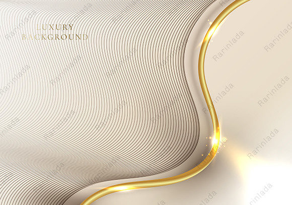 Modern Luxury 3D Golden Wave Line Effect: Elevating Design with Elegance and Precision